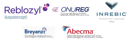 Reblozyl (luspatercept), Onureg (azacitidine) tablets 300 mg and 200mg, Inrebic (fedratinib) capsules 100mg, Breyanzi (lisocabtagene maraleucel) suspension for IV infusion, and Abecma (idecabtagene vicleucel) suspension for IV infusion