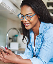 woman with mobile device