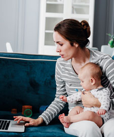 infant and mom