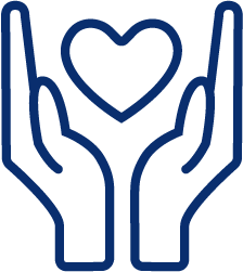 heart in hands icon