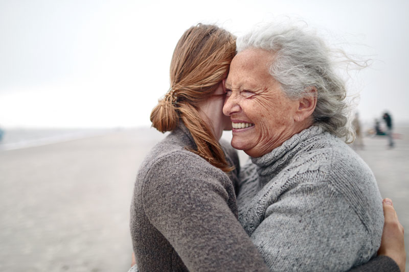 grandmother hugging