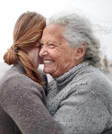 grandmother hugging