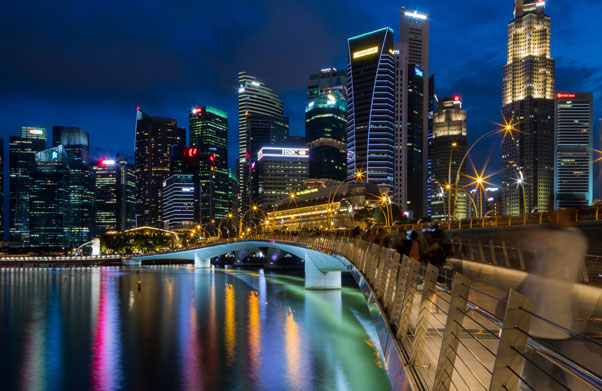 city scape at night