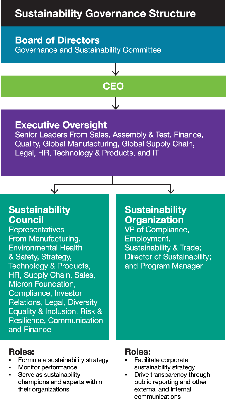 Sustainability Governance Structure infographic