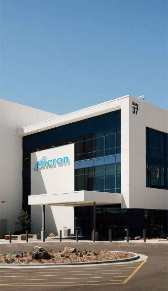 Front of Micron office building